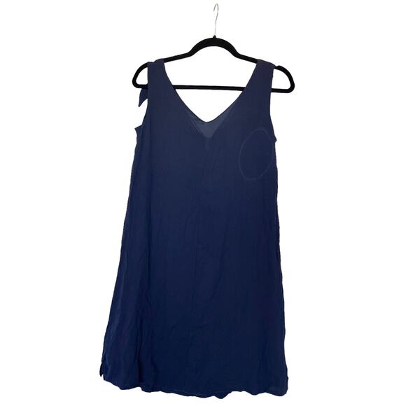 Nina Leonard Float Dress Navy Mine Dress Women’s Size Small - Picture 3 of 6